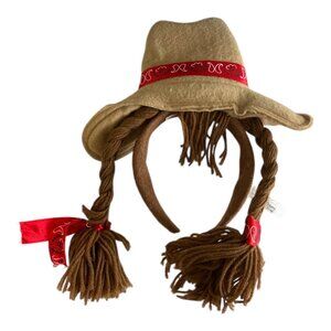 Great PretendEars Cowboy Hat Headband with Yarn Braids – Hanover Accessories – C